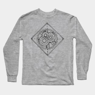 Triple Circle Geometric Diamond Long Sleeve T-Shirt